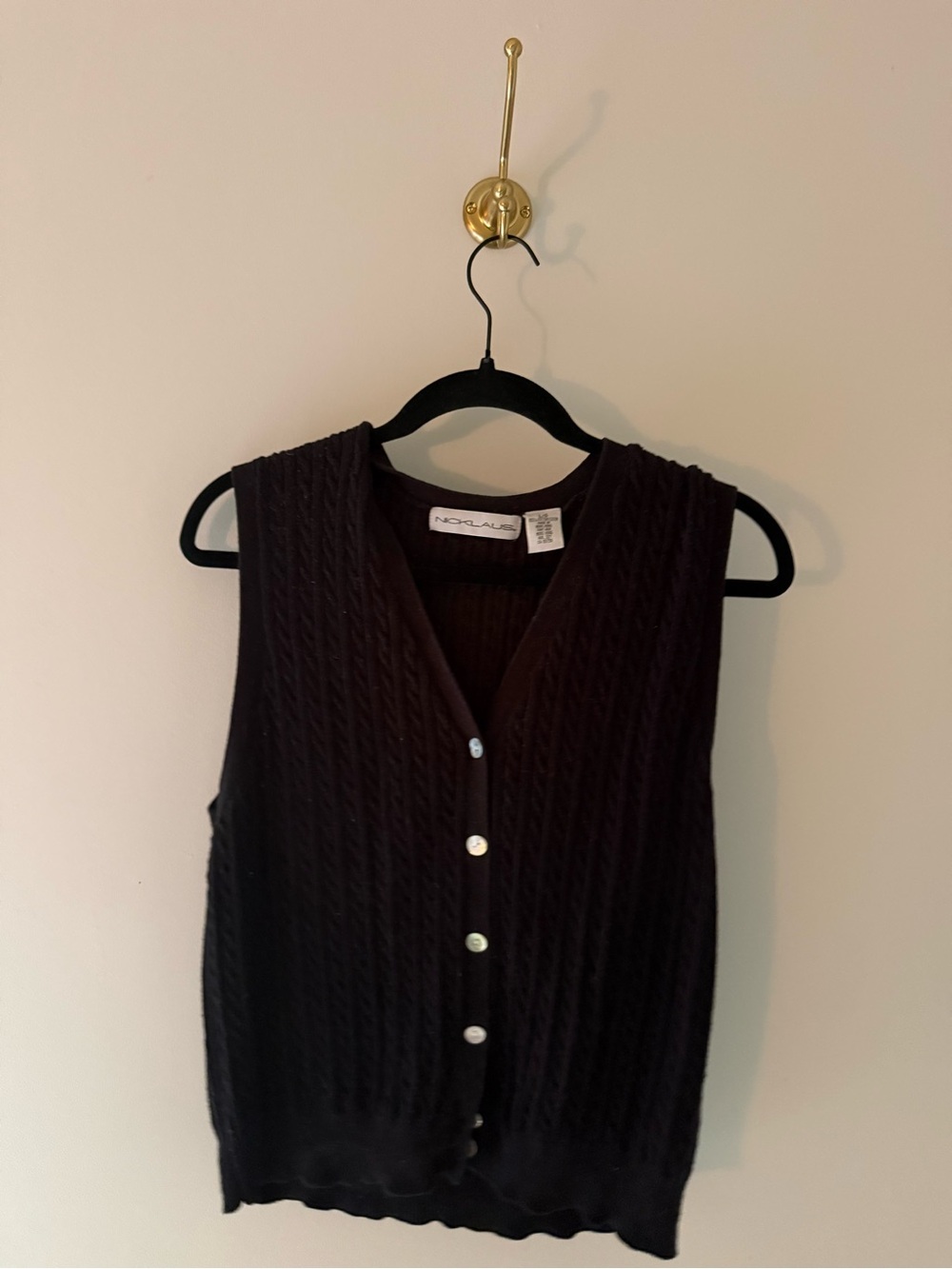 Black sweater vest